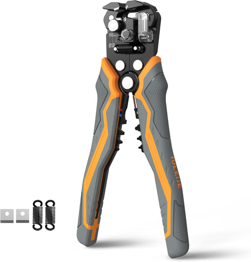 3-In-1 Self Adjusting Wire Stripper, Stripper/Cutter/Crimping Automatic Wire Stripper, 8 Inch Wire Stripper Tool for 10-24 AWG, Comes with Replace...