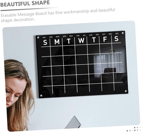 STOBOK 1 Set Erasable Message Board Wall Sticker Decor Office Decor Wall Mounted Erasable Board Chore Chart Memo Boards Calendar Whiteboard Memo B...