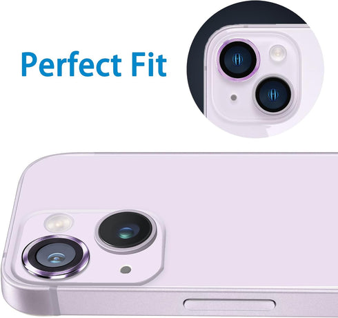 Compatible with iPhone 14 and 14 Plus Camera Lens Protector, Anti-Scratch Lens Cover 9H Tempered Glass Camera Screen Protector Shockproof Camera R...
