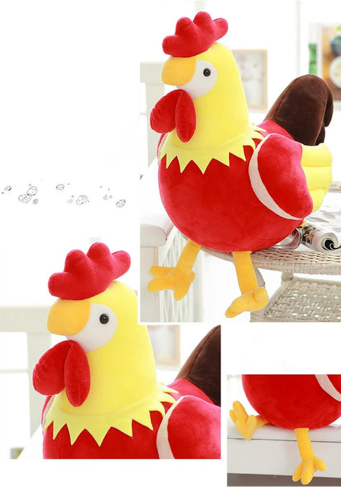 Large Stuffed Chicken- 12 Inch Large Chicken Stuffed Animal Plush Rooster - Plush Stuffed Animal Toy...