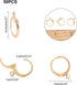 UNICRAFTALE 50pcs Lever Back Earrings Stainless Steel Leverback Earring Hoop Earring with Loop Golden Leverback Earwire Findings for DIY Jewelry M...