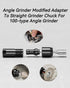Angle Grinder Adapter, 3/6mm Angle Grinder Modified Adapter To Straight Grinder Chuck for 100-type Angle Grinder M10 Thread Grinding, Polishing Cu...