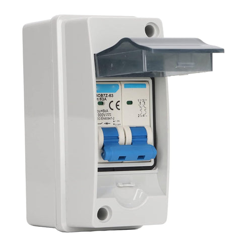 PV Solar Disconnect Switch Kit, BOB7Z 63 63A 1000V DC Disconnect Switch Overvoltage IP65 Waterproof Photovoltaic Isolator Miniature Circuit Breake...
