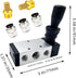 AOMAG Pneumatic 1/4" PT 5 Way 2 Postion Air Hand Lever Operated Valve Pneumatic Solenoid Valve Manual Control Push-Pull 4H210-08...