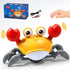 Crawling Baby Crab Toy, Tummy Time Baby Toys, Sensing Interactive Walking Dancing with Music Sounds & Lights, Infant Fun Birthday Toddler Boy Girl...