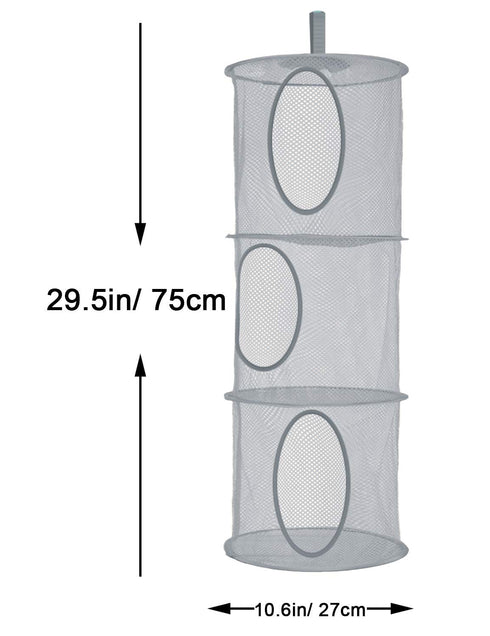 Libeder Mesh Hanging Storage Space Saver Bags Organizer,Foldable Storage Organizer 3/4/5 Compartments Toy Storage Basket for Kids Room Bathroom 2 ...