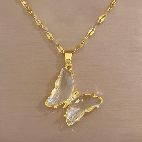T2 luxury butterfly necklace for woman...