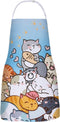 RosieLily Cat Apron for Women Cute Apron Anime Apron Funny Apron Kitchen Apron for Cooking Baking Gardening Grilling BBQ Kawaii Apron for Teens Bl...