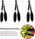 Mini Silicone Serving Tongs Set of 3, Small Kitchen Tongs (7 inch) with Silicone Tips and Stainless Steel Handle, Silicone Cooking Tongs for Salad...