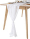 10Ft 1 Piece White Chiffon Table Runner 27x120 Inches Sheer Chiffon Fabric Bridal Party Romantic Wedding Reception Decorations...
