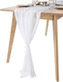 10Ft 1 Piece White Chiffon Table Runner 27x120 Inches Sheer Chiffon Fabric Bridal Party Romantic Wedding Reception Decorations...
