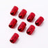 EBOOT 8 Pieces Tire Stem Valve Caps Wheel Valve Covers Car Dustproof Tire Cap, Hexagon Shape (Red)...