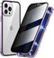 Privacy Magnetic Case for iPhone 13, SCQRICY Anti peep Magnetic Adsorption Cover, Front & Back Tempered Glass 360 Full Screen Covered, Privacy Scr...