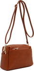 FashionPuzzle Triple Zip Small Crossbody Bag...