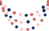Navy-Blue Pink Rose-Gold Gender-Reveal Decorations - 52FT Party Streamers Garland Backdrop Banner Decor,Baby Bridal Shower Engagement Christmas We...