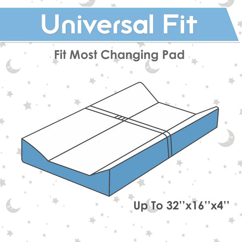 Beberoad Love 2 Pack Baby Changing Pad Covers Set Changing Table Sheets for Boys and Girls, 100% Cotton Soft Diaper Changing Pad Cover-Elastic Was...