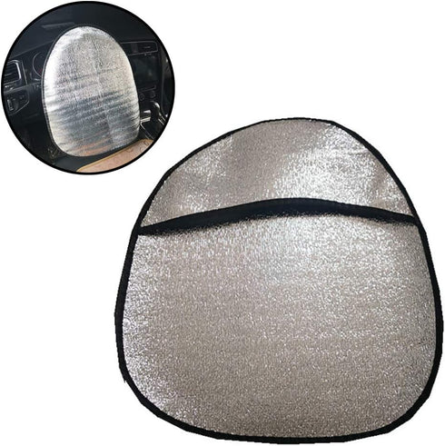Universal Car Steering Wheel Sun Shade Cover, Heat-Resist Aluminum Foil Steering Wheel Cover for Most of Car SUV Truck Van,17.32x19.68inch/44x50cm...