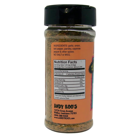 Andy Roo's Salt-Free Red Bean Creole Seasoning, 4 Ounce Shaker (No MSG Blend)...
