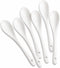 6PCS Porcelain White Coffee Spoons Espresso Spoons Tea Sauce and Desserts Ceramic Spoons...