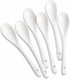 6PCS Porcelain White Coffee Spoons Espresso Spoons Tea Sauce and Desserts Ceramic Spoons...