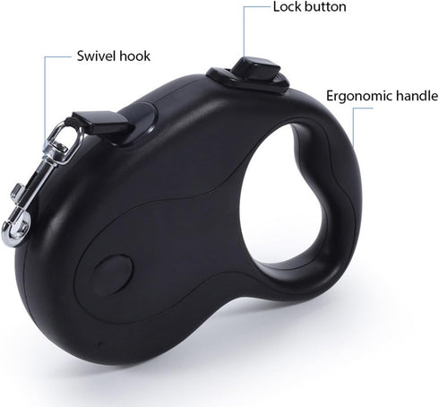 10/16Ft Retractable Dog Leash,Light Weight Leash for Small to Medium Dogs/Cats Up to 33/44lbs,Tangle Free, One-Handed Brake,Simple and Comfortable...