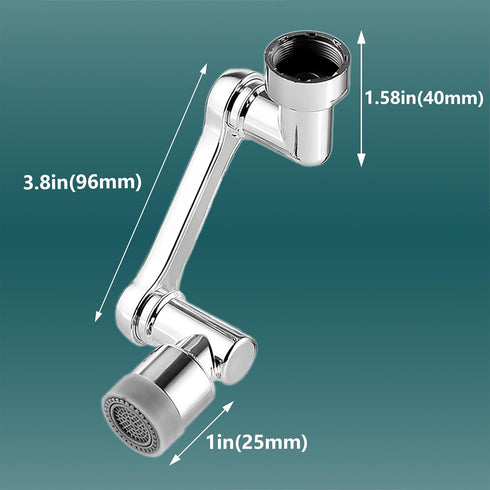 1080° Swivel Faucet Aerator,Twist and Swivel Kitchen Bathroom Sink Aerator,Universal Robotic Arm,Pressurized Water Saving Faucet Aerator & Diverte...