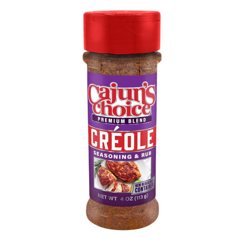 Cajun's Choice Creole Seasoning - 3.8 oz, Low Sodium, All Natural, Gluten-Free - Authentic Louisiana Spice for Meats, Seafood & Soups...
