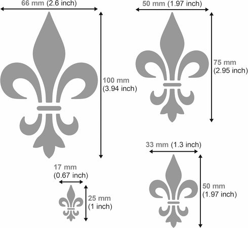 Aleks Melnyk No.250 Metal Stencil, Fleurs de Lys Symbole, French fleur-de-lis, Lily Flower, Ornament, Vintage, Patterns, Template for Wood Burning...