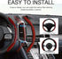 Steering Wheel Cover, Segmented Steering Wheel Protector, Carbon Fiber Anti-Slip and Durable Butterfly Cover, Universal Car Interior Accessories F...