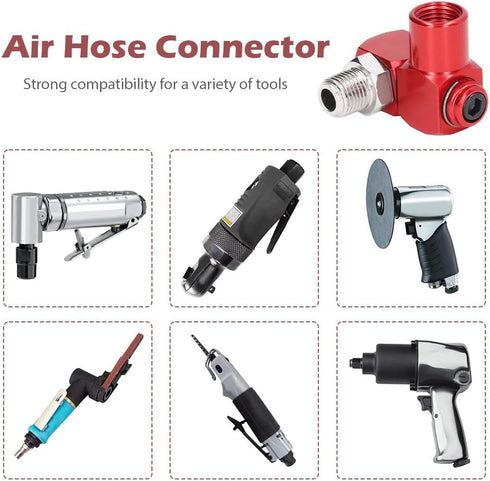 2pcs 1/4inch Air Hose Connector, 360 Degree Swivel Air Hose Connector, Industrial Swivel Air Fittings Swivel Air Hose Connector, Industrial Air Fi...