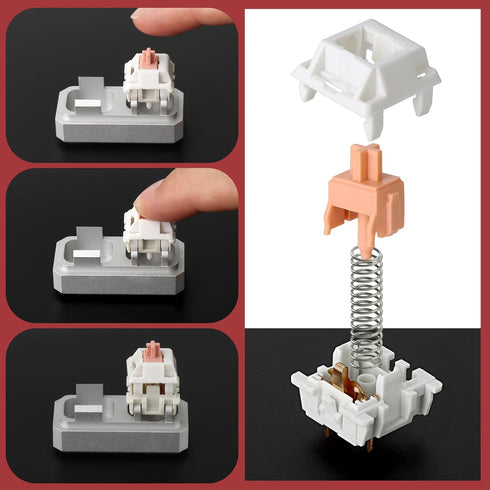RUNJRX Switch Opener for Cherry MX Akko Gateron TTC Kailh Panda Mechanical Keyboard Switches(Silver?...
