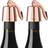 OWO Stainless Steel Wine Bottle Stopper, Reusable Wine Saver with Silicone Seal, Decorative Bottle Sealer, Keeps Fresh (Rosegold, 2 Pack)...