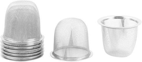 uxcell Stainless Steel Tea Leaf Spice Round Wire Mesh Teapot Filter Strainer 60mm Dia 50mm Depth 8pcs...