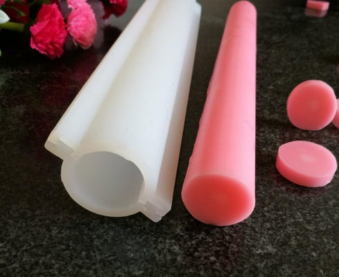 EchoDone Round Tube Column Silicone Soap Candle Mold Embed Soap Making Supplies Silicone Mold for Soap...