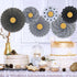 Retirement Party Decorations Supplies, Black and Gold Happy Retirement Banner, Folding Paper Fans, Sparkling Star Garlands, Star Shape Foil Balloo...
