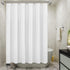 Mrs Awesome Embossed Microfiber Extra Long Shower Curtain Liner 71 x 84 inches, Soft Fabric Shower Curtain Washable and Water Repellent,71x84, Whi...