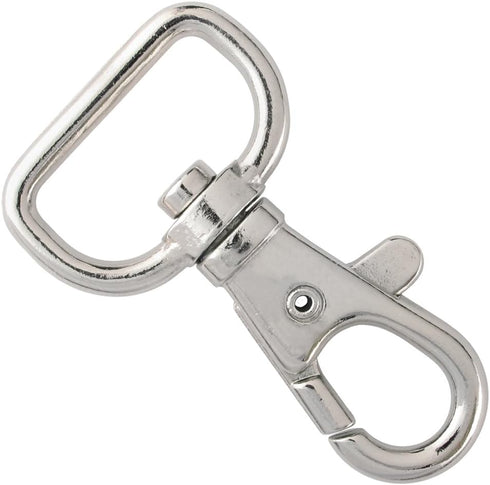 Bulk 50 Pack - Premium Metal Lobster Claw Clasps - Wide 3/4 Inch D Ring - 360° Swivel Trigger Snap Hooks - Great for DIY Lanyards, Keychain Clasps...