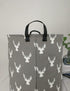 KUNRO Large Sized Storage Basket Waterproof Coating Organizer Bin Laundry Hamper for Nursery Clothes Toys (Grey deer)...