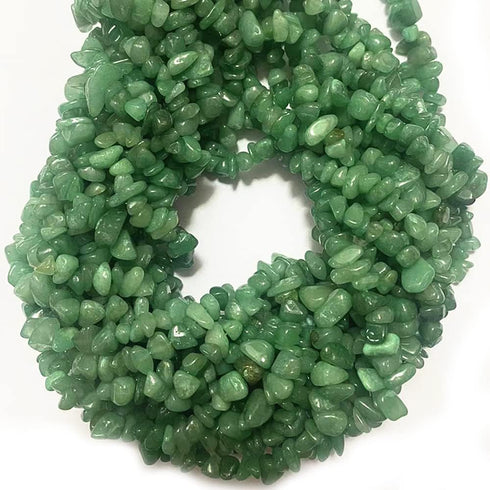 7-8mm Natural Green Aventurine Gemstone Chips Beads Healing Crystals Waist Bracelets Necklace Kit Irregular Stone DIY Crafts Design Jewelry Making...