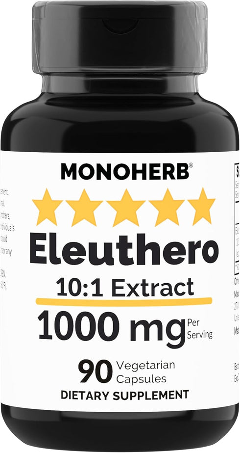 Eleuthero Extract 1000 mg - 90 Vegetarian Capsules...