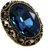 10 pcs Whole Oval Cut Blue Rhinestone Vintage Copper Hollow Metal Shank Sewing Coat Buttons -25mm -1"...