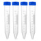 uxcell 10 Pcs 10ml Plastic Centrifuge Tubes with Screw-on Cap, Polypropylene Graduated Micro Centrifuge Tube, Conical Bottom, Blue, Storage Contai...