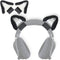 RUKUHOT Cute Cat Ears Headphone Attachment,Adjustable Design Fit for Logitech G PRO HypreX Cloud/Cloud Flight Headphones and More,Cosplay Kitten E...