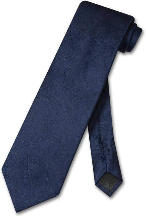 Vesuvio Napoli NeckTie NAVY BLUE Color Paisley Design Men's Neck Tie...