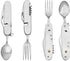 Multifunctional 6-in-1 fork and spoon corkscrew combination/outdoor camping fork/spoon/table knife Military package for hiking, survival and campi...