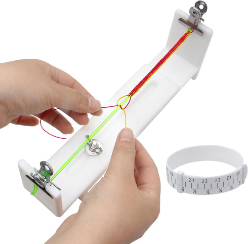Jig Bracelet Maker, Bracelet Braiding Tool, U Shape Paracord Bracelet Making Kit, Kit DIY Hand Knitting Bracelet Jig with 2 Clips and Wrist Measur...