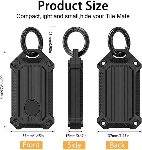 Waterproof Keychain Holder Case for Samsung Galaxy SmartTag2, Scratch Resistant Cover with Keychain for Keys, Wallet, Luggage...