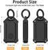 Waterproof Keychain Holder Case for Samsung Galaxy SmartTag2, Scratch Resistant Cover with Keychain for Keys, Wallet, Luggage...