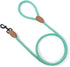 Mile High Life Dog Leash | Braided Cotton Rope Dog Leashes with Leather Tailor Tip | 4 Feet Dog Leash w Heavy Duty Metal Clasp | Wedding Dog Leash...