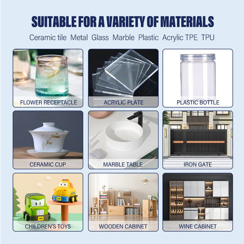 Heavy Duty Ceramic Glue, Glue for Glass, Instantly Strong Adhesive for bonding Ceramic, Glass, Pottery, Porcelain, Tile, Mug, Metal, Leather, Plas...
